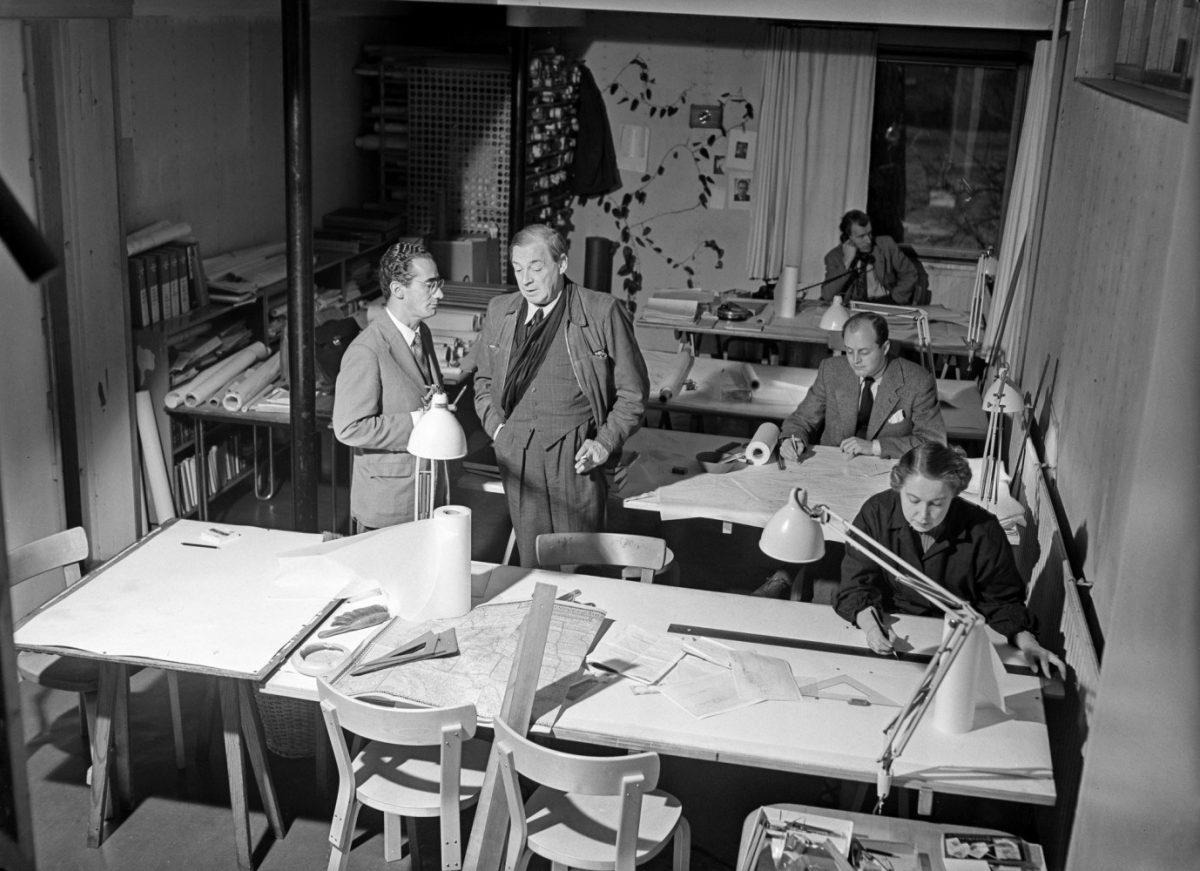 Alvar Aaltos hem och kontor i Munksnäs 9.1.1952. Bild: Nasakuva / Journalistiska bildarkivet JOKA / Museiverket