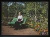 Helka, sister of Reino Pietinen, among a profusion of flowers. Photo: Reino Pietinen / Picture Collections of the Finnish Heritage Agency. Objektinumero: HK19670603:53475